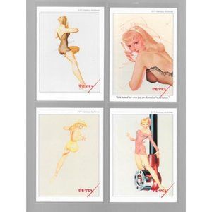 Lot of 4 - 1995 George Petty Pin-Up Girls Blonde Trading Cards